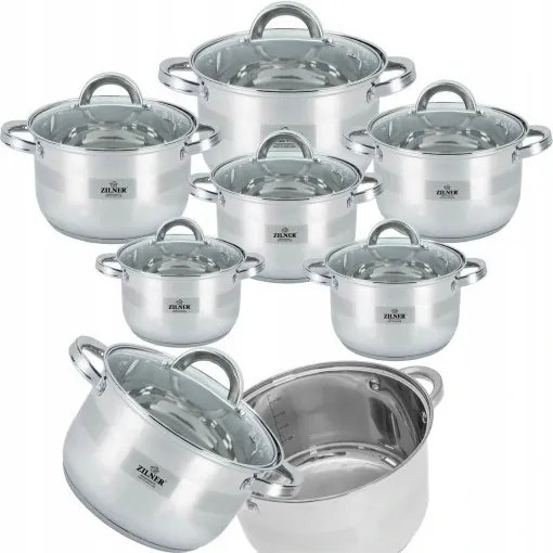 „KlönBerg KB-2503 edénykészlet, 12 részes – gáz, indukciós, halogén..
