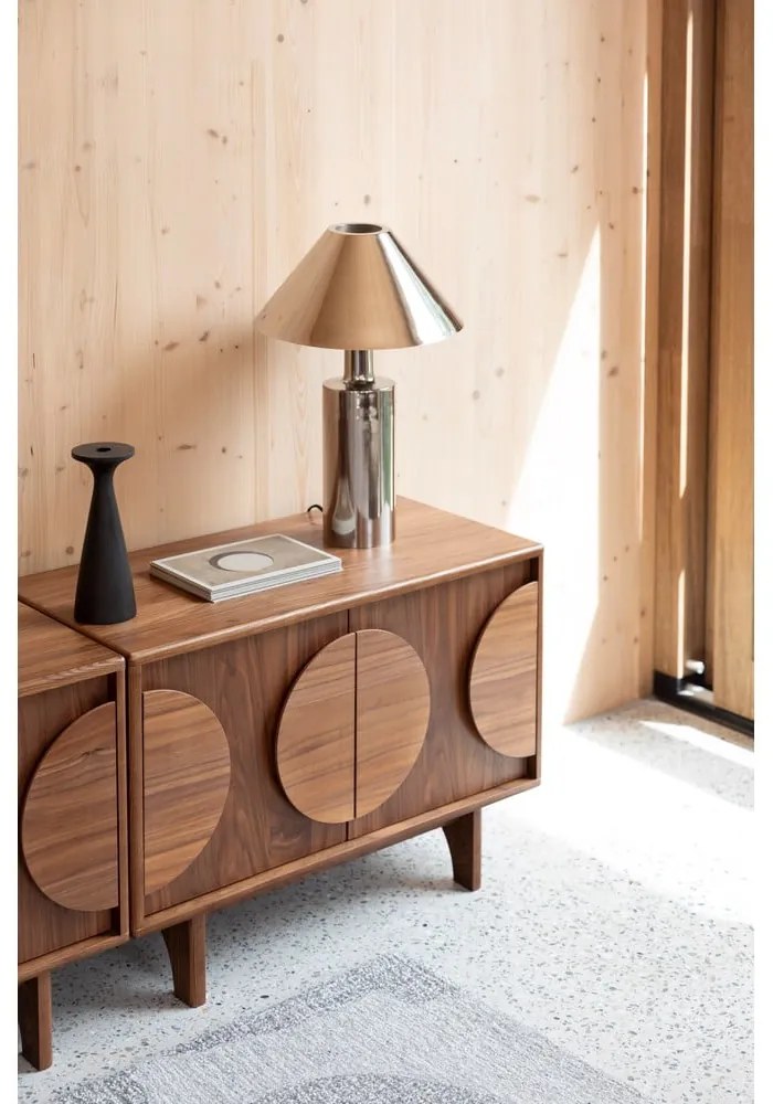 Barna alacsony komód diófa dekorral 82x58 cm Groove – Zuiver