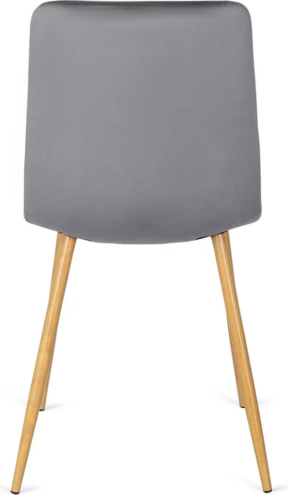 Szék szürke színben, bársony kárpittal. FREDY