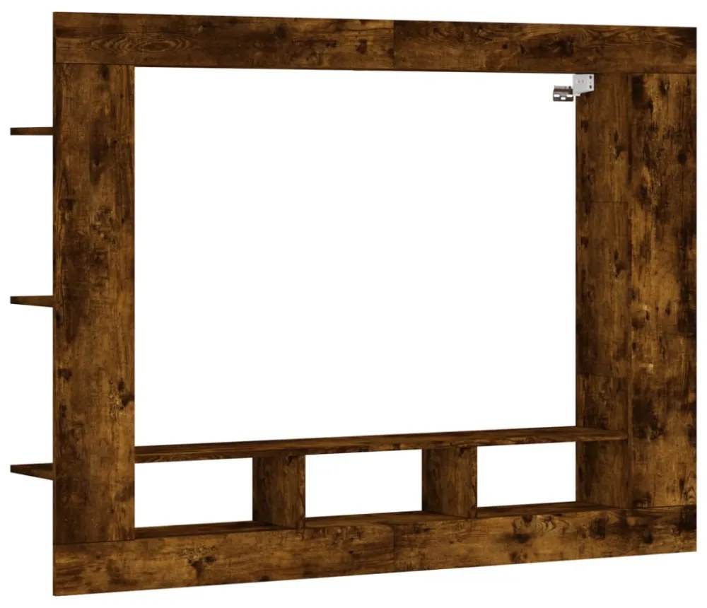 füstös tölgy színű szerelt fa TV-szekrény 152x22x113 cm