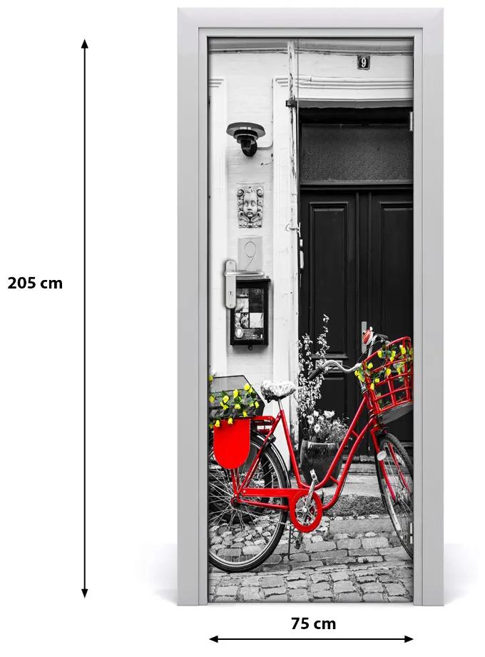 Ajtóposzter öntapadós városi kerékpár 75x205 cm