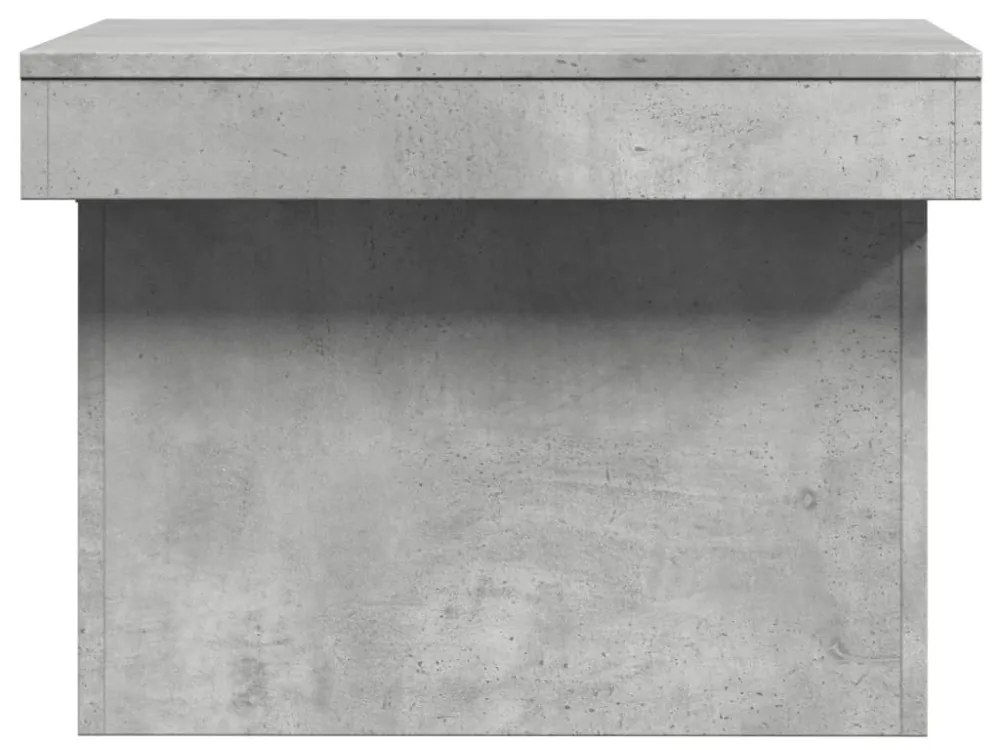 betonszürke szerelt fa dohányzóasztal 80 x 55 x 40 cm