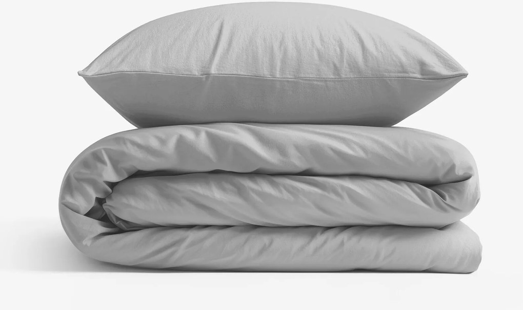 Goldea pamut ágyneműhuzat garnitúra - szürke 140 x 200 és 70 x 90 cm