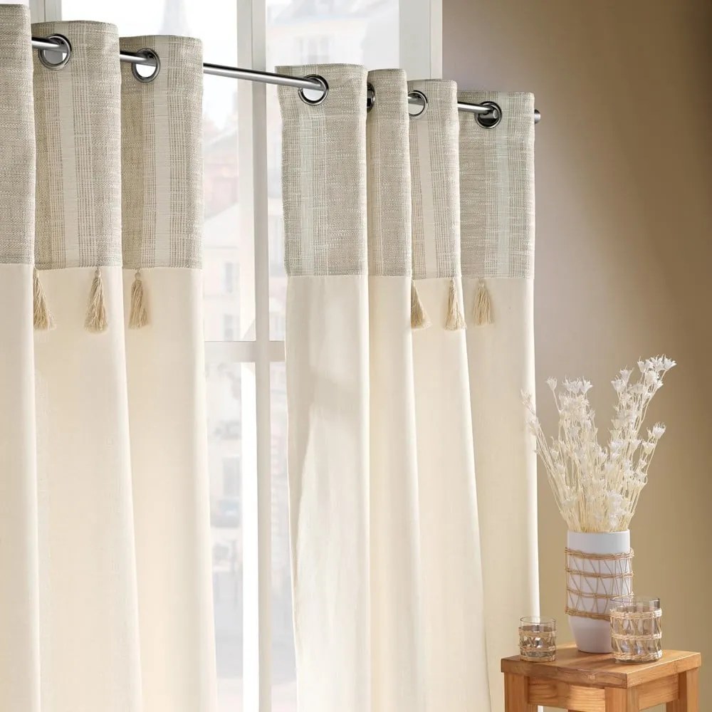 Natúr színű függöny 140x240 cm Island – douceur d'intérieur