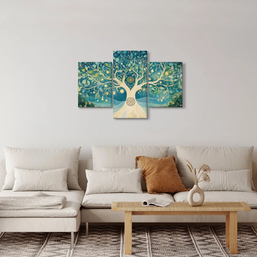 Kép – Mágikus fa spirálokkal (90x60 cm)