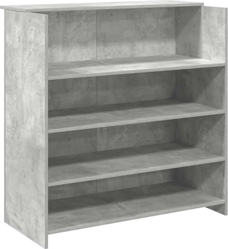 vidaXL recepciós pult betonszürke 100x50x103,5 cm szerelt fa