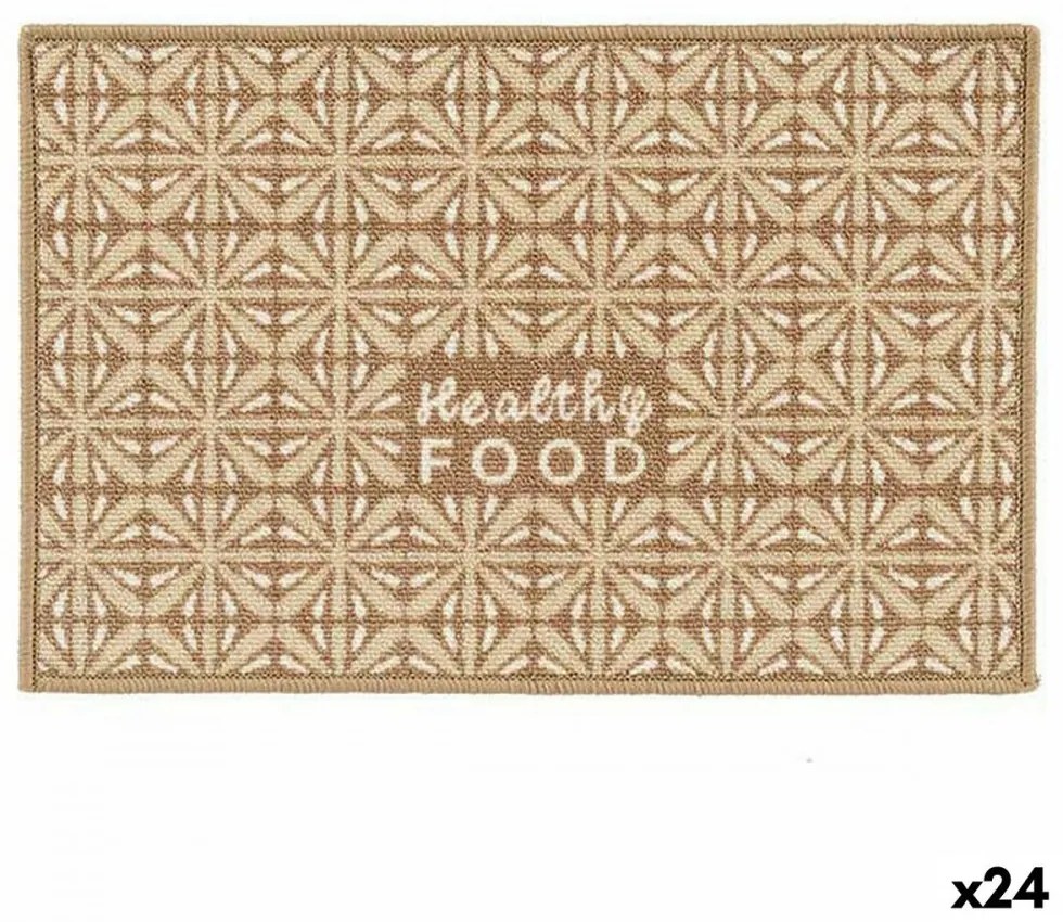 Szőnyeg Healthy Food 40 x 1 x 60 cm Bézs szín Poliamid Latex (24 egység)