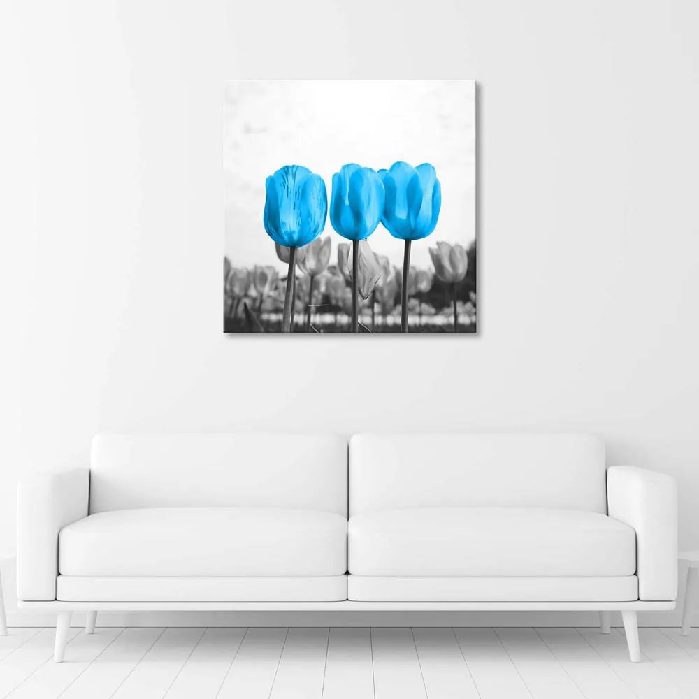 Gario Vászonkép Kék tulipánok Méret: 40 x 40 cm