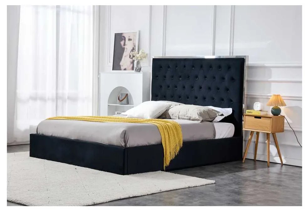 Ariella ágy 160 x 200 cm, fekete