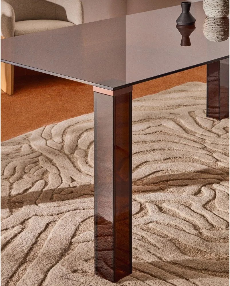 Üveg étkezőasztal 90x160 cm Adularia – Kave Home