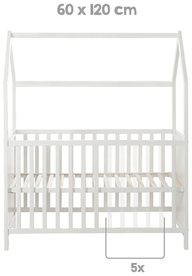 Fehér babaágy 60x120 cm – Roba