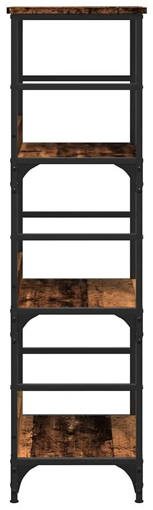 antik fa színű szerelt fa könyvszekrény 50 x 33 x 117,5 cm
