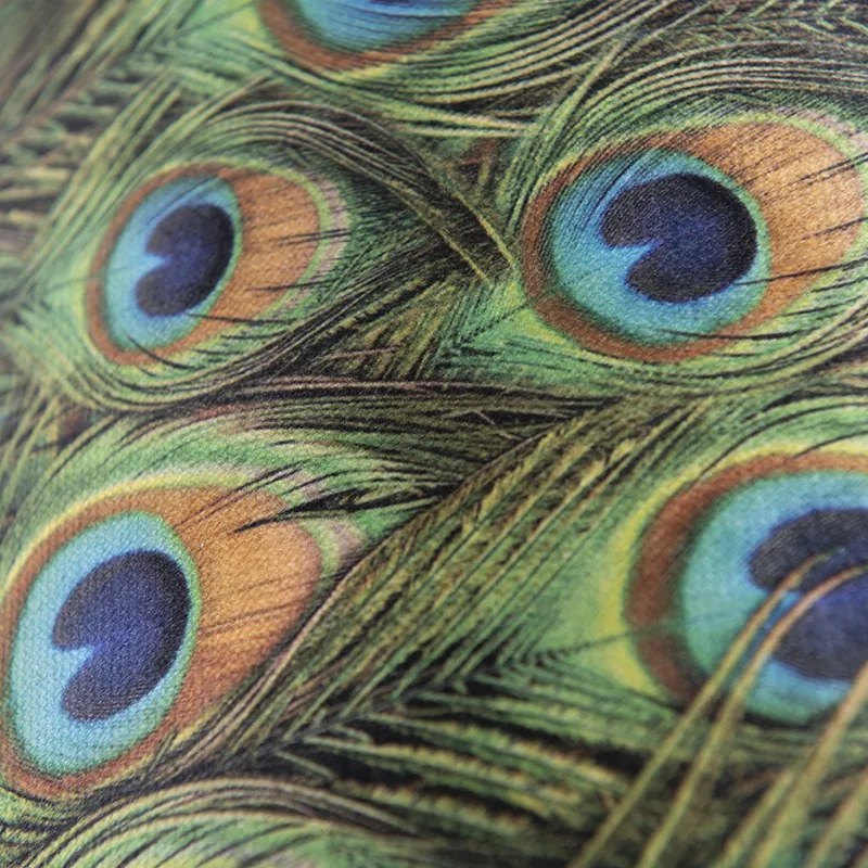 Bársony lámpabúra páva mintával 35/35/20 arany belsővel