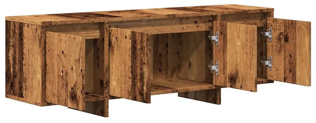 antik fa színű szerelt fa TV-szekrény 120 x 30 x 40,5 cm