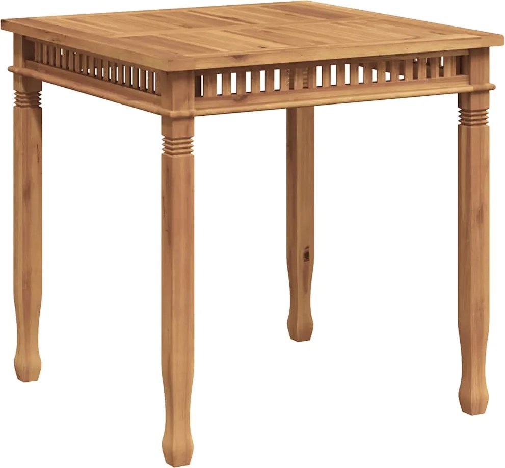 vidaXL tömör tíkfa kerti étkezőasztal 80 x 80 x 80 cm