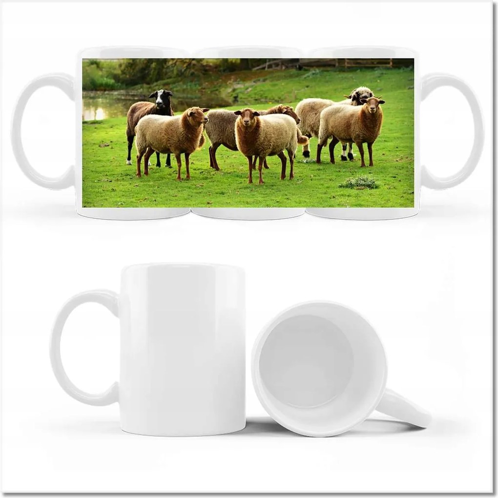 Fényképes bögre Juh legeltetés Bárányok Juhok