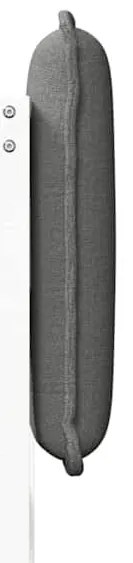 Kárpitozott fejtámla fejtámlával Fehér és világosszürke 160 cm