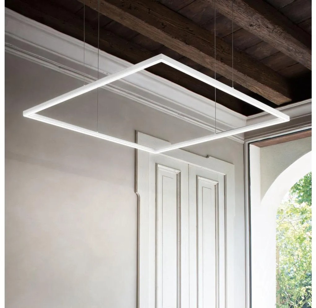 Ideal Lux - ORACLE SLIM LED zsinóros csillár / 44 W / 230 V / 3000 K / 70x70 cm / fehér
