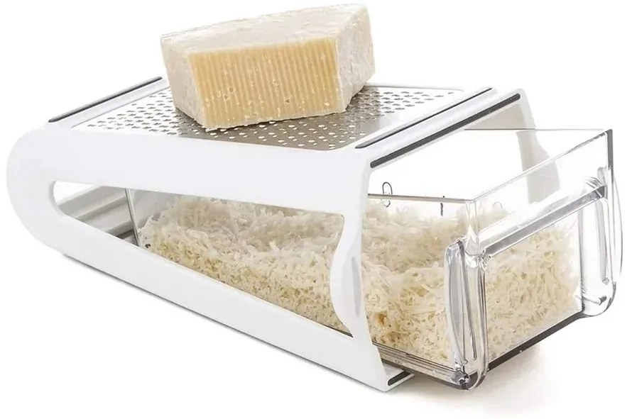 Konyhai acél reszelő kivehető tartállyal