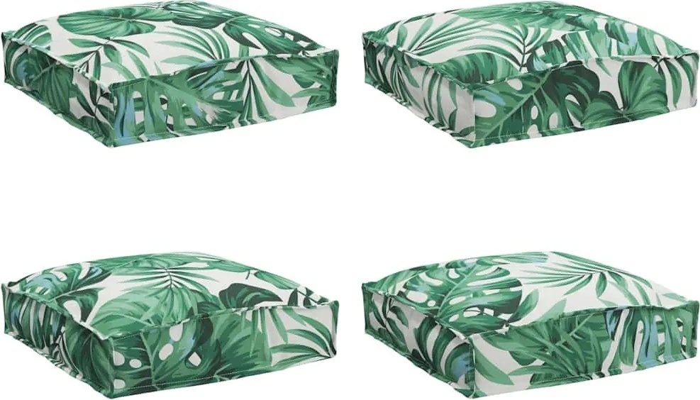 vidaXL Párna Levél 4 pcs Levél mintázat 40 x 40 x 8 cm Oxford Szövet