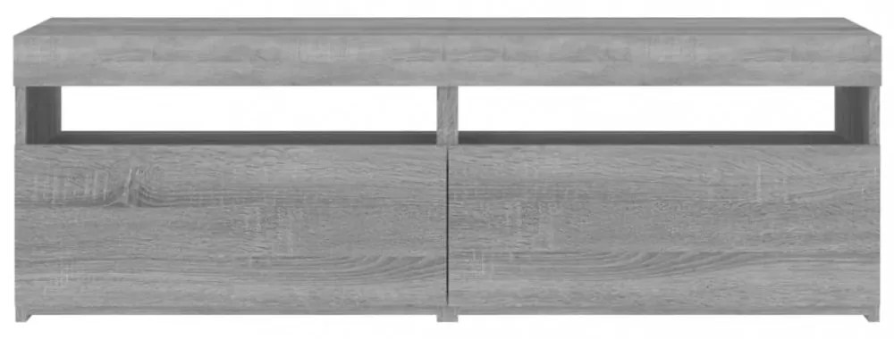 2 db szürke sonoma színű TV-szekrény LED-ekkel 60 x 35 x 40 cm