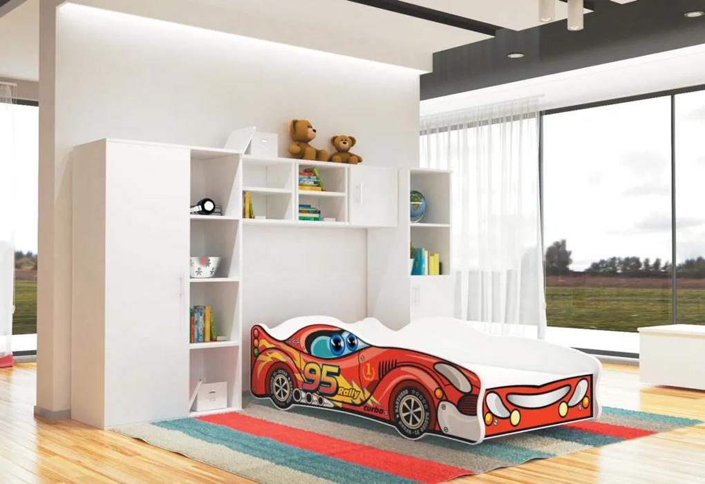AUTO FLASH gyerekágy + AJÁNDÉK matrac + ágyrács, 80x160 cm, MINTA 01 Viper