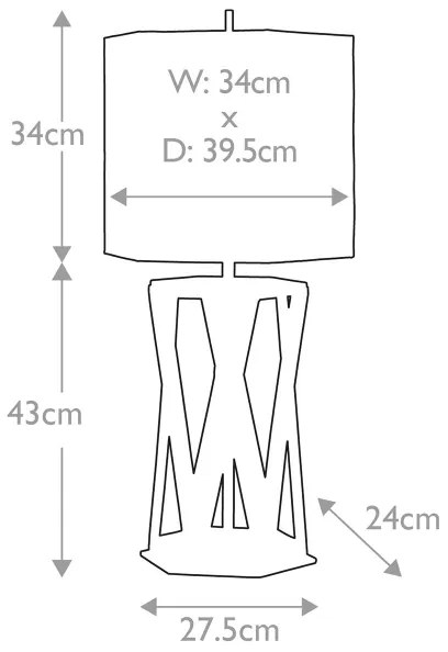 Elstead APOLLO-TL - Asztali lámpa APOLLO 1xE27/60W/230V arany/kék