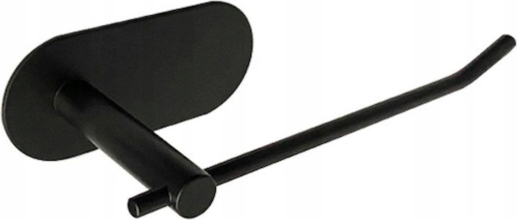 WC-papír tartó öntapadós fúrás nélkül fekete acél Borg