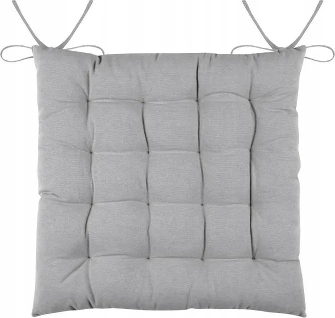 Duo székpárna 38x38 cm szürke pamut steppelt ülőpárna