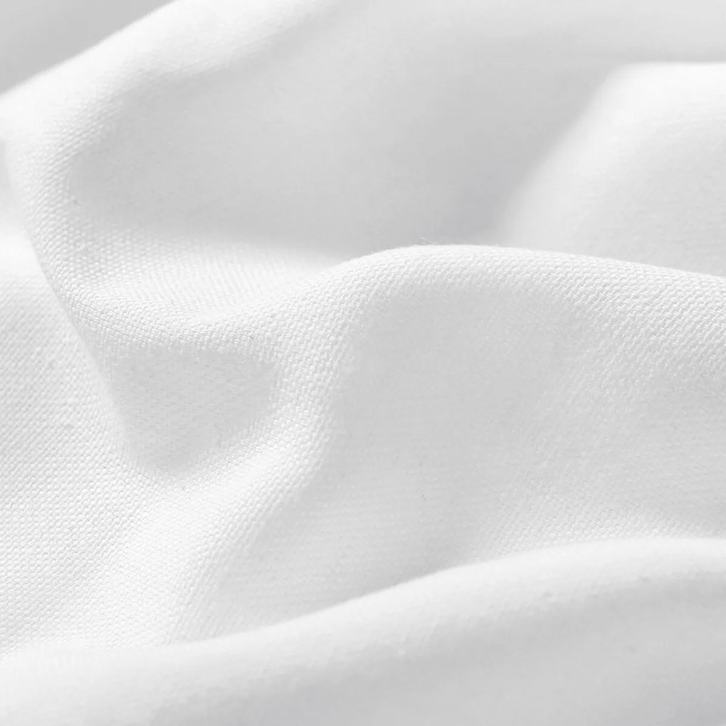 Goldea lenvászon keveréket tartalmazó körgumis lepedő - fehér 200 x 200 cm