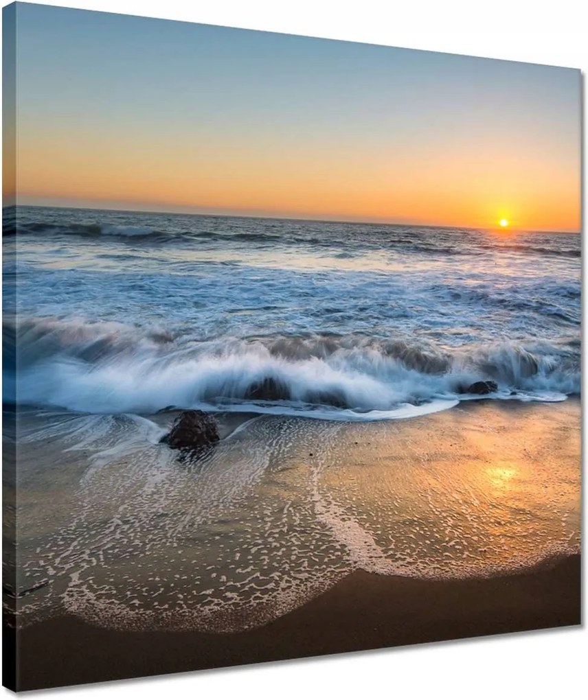 Vászonkép 40x40 Naplemente Tengerpart