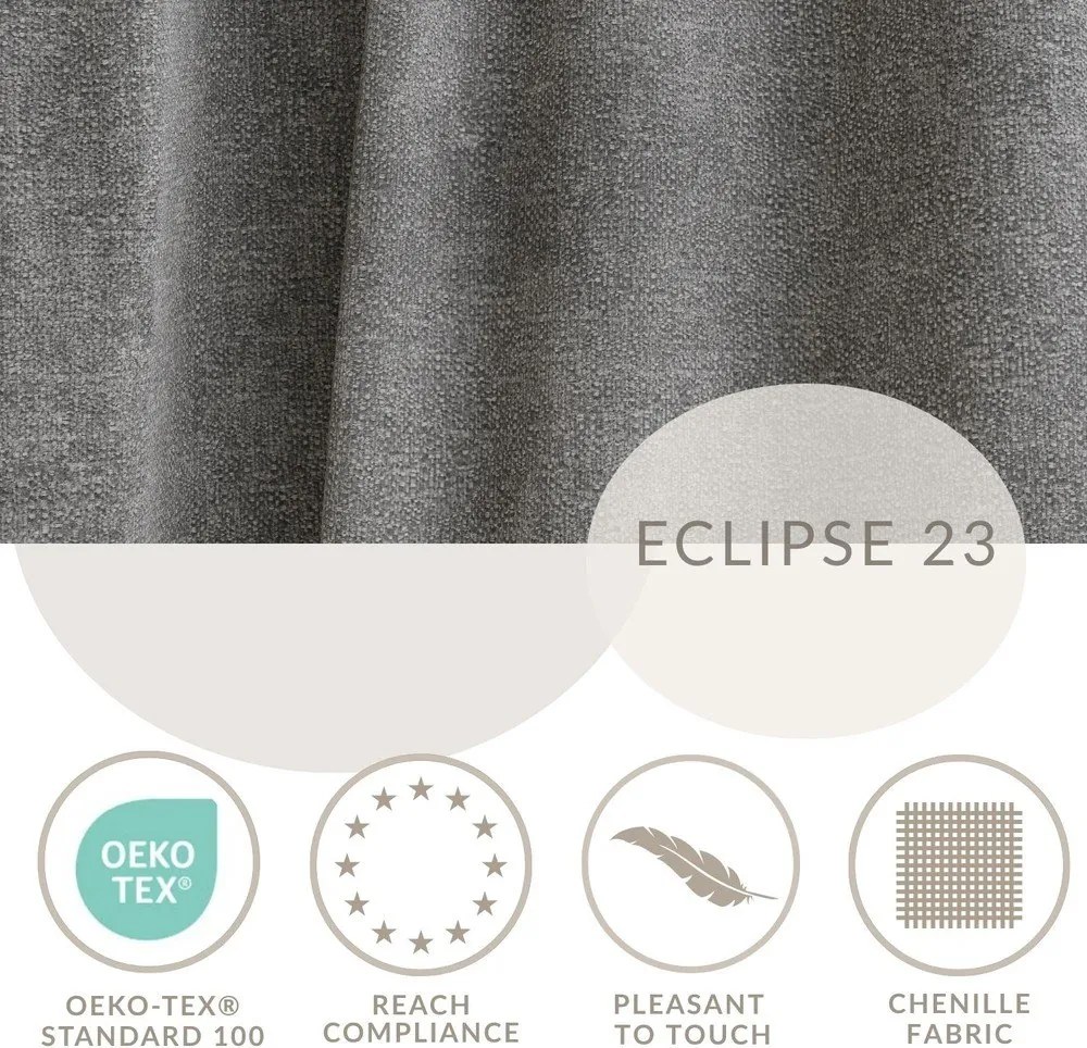 Szürke zsenília kinyitható-tárolóhelyes sarokkanapé (jobb oldali-heverő résszel) Maze – Maison de Rêve