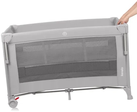 Lionelo - ELLEN 3 az 1-ben utazó kiságy, beton szürke