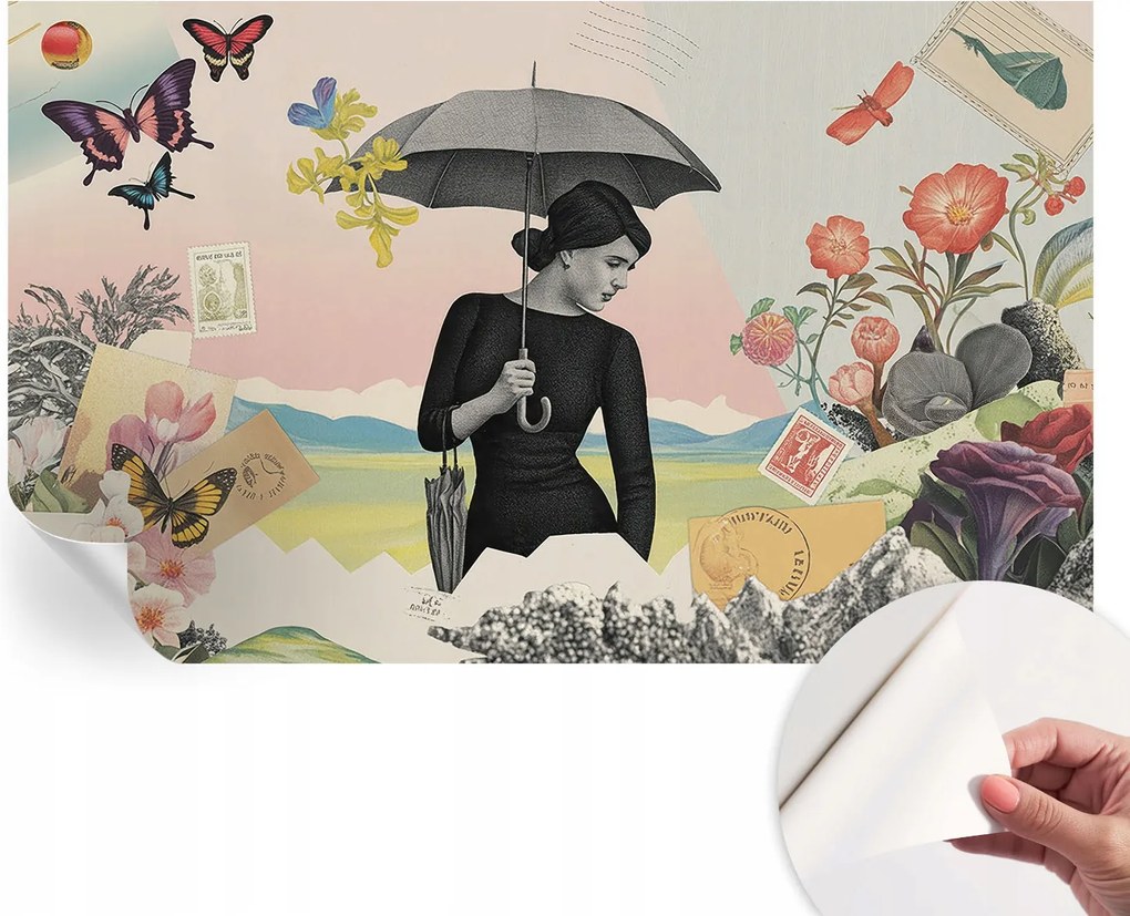 Fotótapéta Öntapadós Dekoratív tapéta Romantikus kollázs 416x254 cm