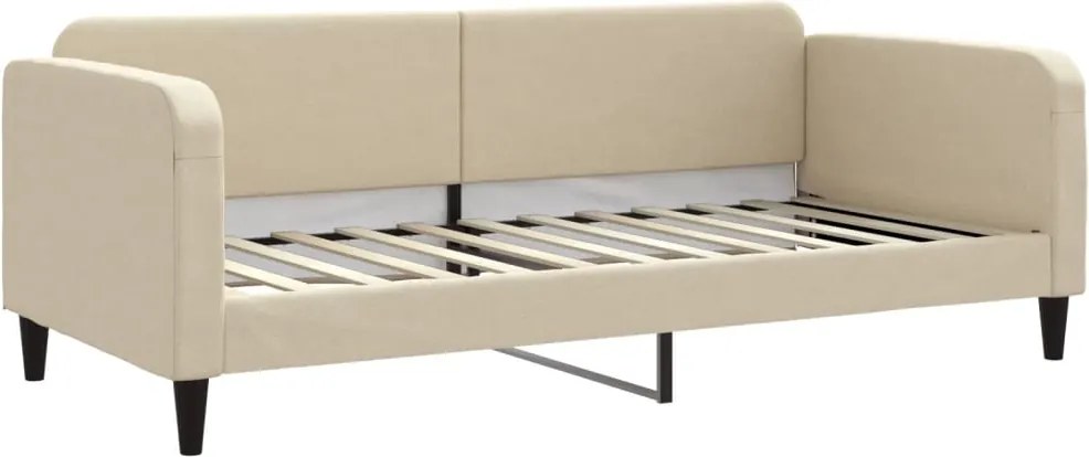 vidaXL krémszínű szövet kanapéágy 90 x 200 cm