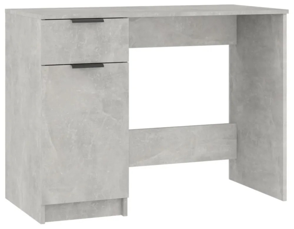 betonszürke színű szerelt fa íróasztal 100 x 50 x 75 cm