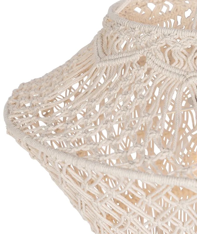 Makramé lámpabúra természetes 90 cm