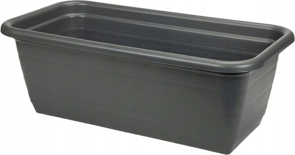 Erkélyláda 60 CM Virágágyás Virágtartó Antracit