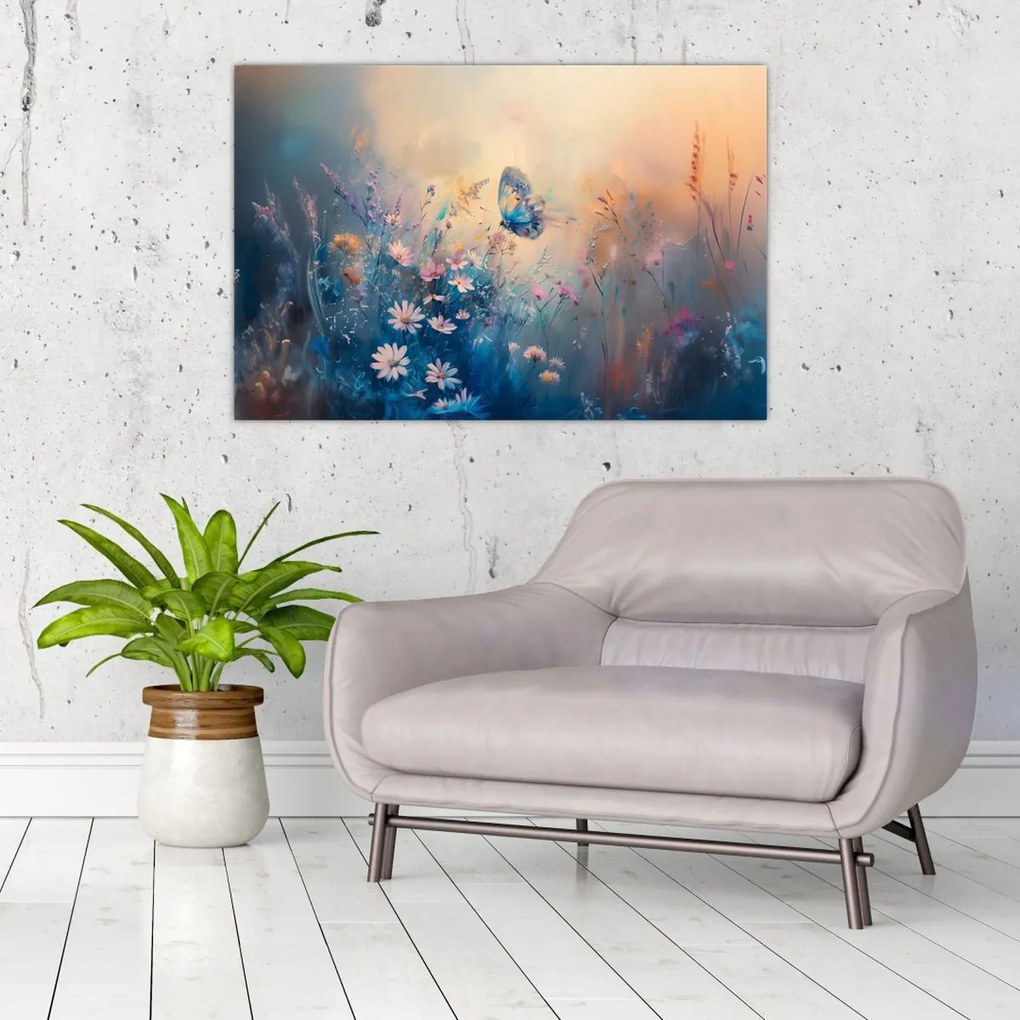 Kép - Rét pillangóval (90x60 cm)