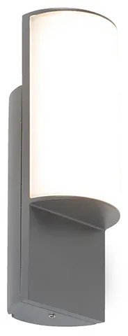 Modern kültéri fali lámpa sötét szürke, LED-del - Harry