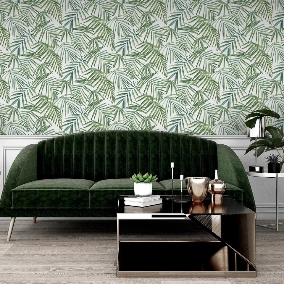 Arthouse Signature 1 Palm Leaves zöld leveles papír tapéta – 923909