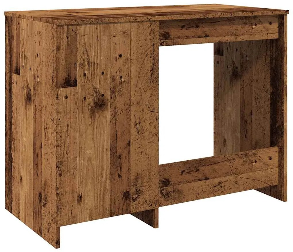 antik fa színű szerelt fa íróasztal 100 x 50 x 76 cm