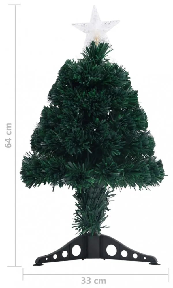 száloptikás megvilágított karácsonyfa állvánnyal 64 cm