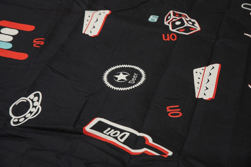 Tik Tok fekete pamut ágyneműhuzat