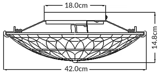 Elstead QZ-WEST-END-F - Tiffany WEST mennyezeti lámpatest 2xE27/75W/230V