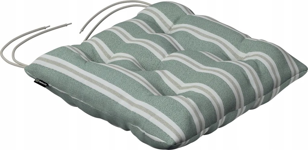 Jacek székpárna 38x38 zöld-bézs csíkos