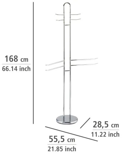 WENKO 15581100 - PALERMO álló törölközőtartó 55,5x168 cm fényes króm
