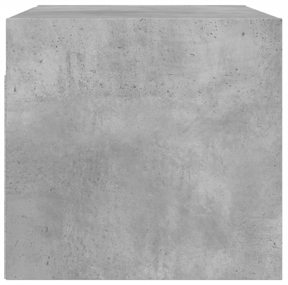 2 db betonszürke faliszekrény üvegajtókkal 68,5 x 37 x 35 cm