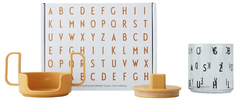 Grow With Your Cup mustársárga gyerekbögre - Design Letters