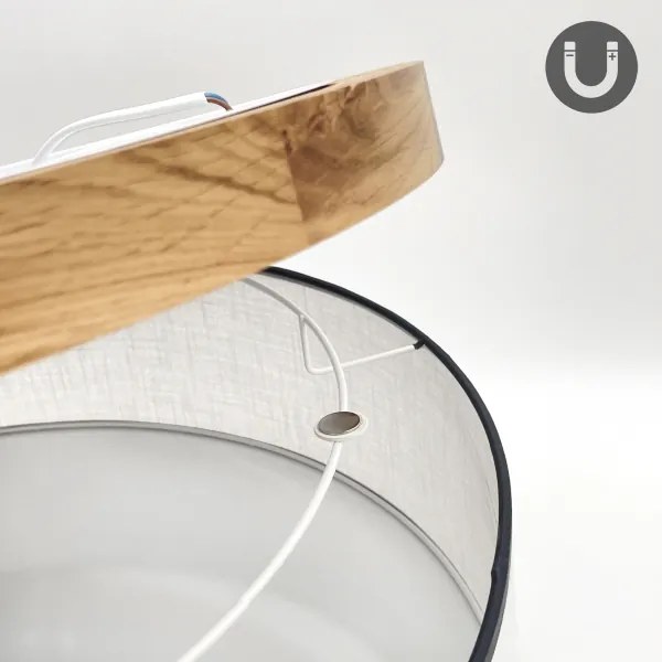 Brilagi - LED Mennyezeti lámpa BELLADONNA 3xE27/15W/230V átm. 50 cm fehér/tölgy